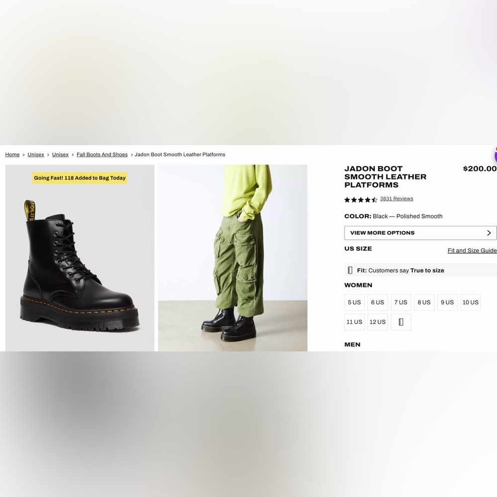 Dr martens jadon smooth leather platform boots